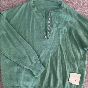 Elegant Green Crewneck Sweater